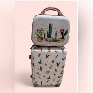 Parfois Cactus Print Luggage Set